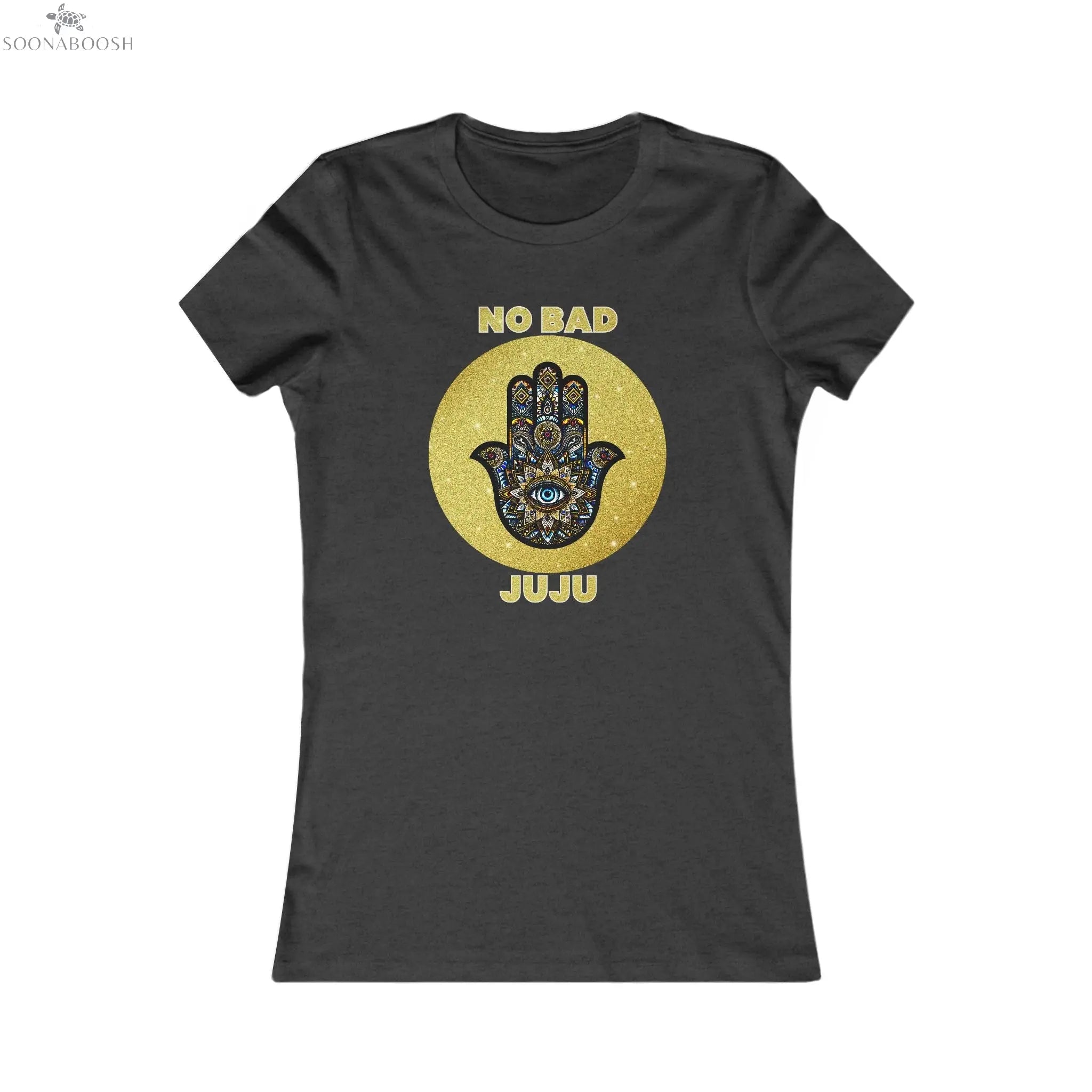 No Bad Juju Gold Hamsa Protection | Women's Favorite Tee Printify