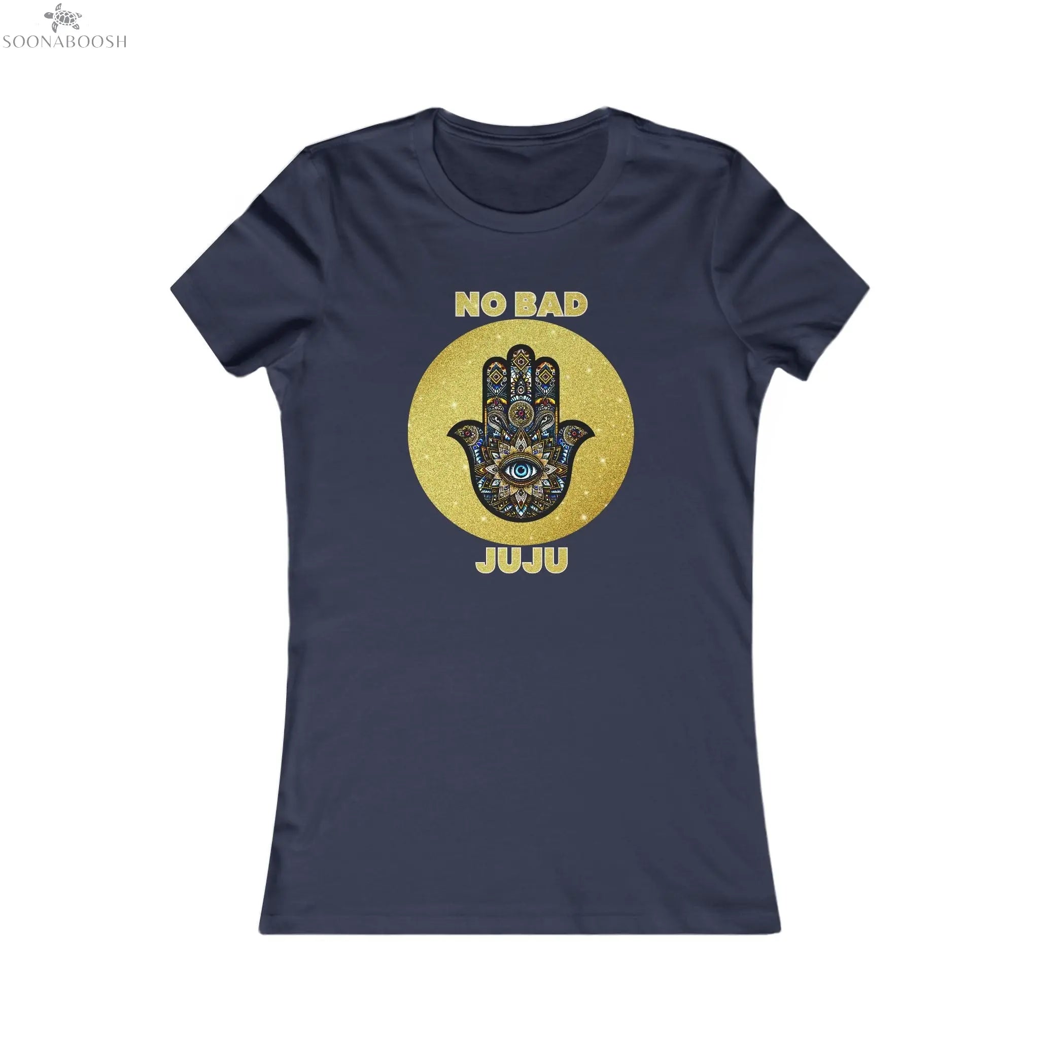 No Bad Juju Gold Hamsa Protection | Women's Favorite Tee Printify