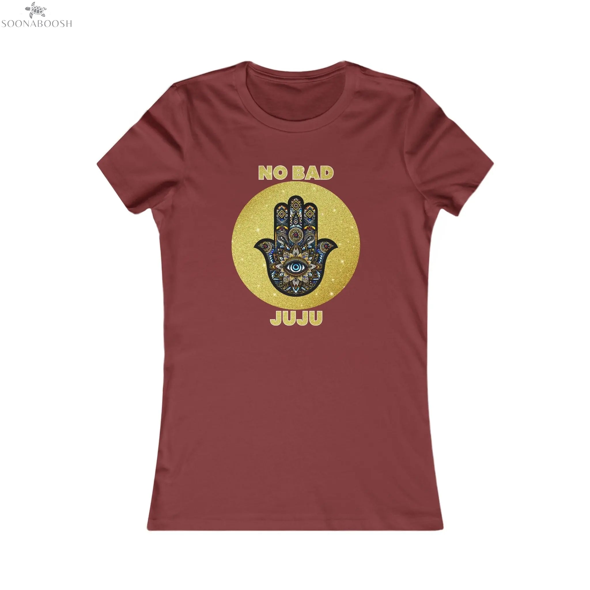 No Bad Juju Gold Hamsa Protection | Women's Favorite Tee Printify