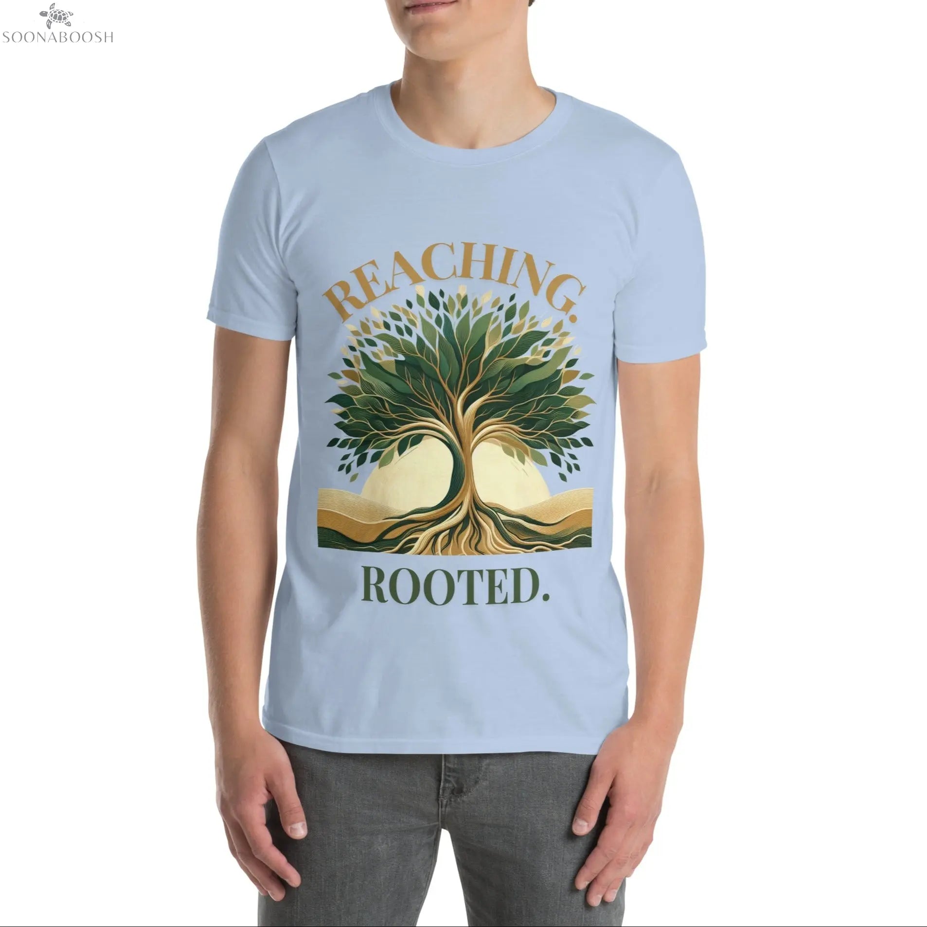 Reaching. Rooted. | Cotton Tree Graphic T-Shirt SOONABOOSH
