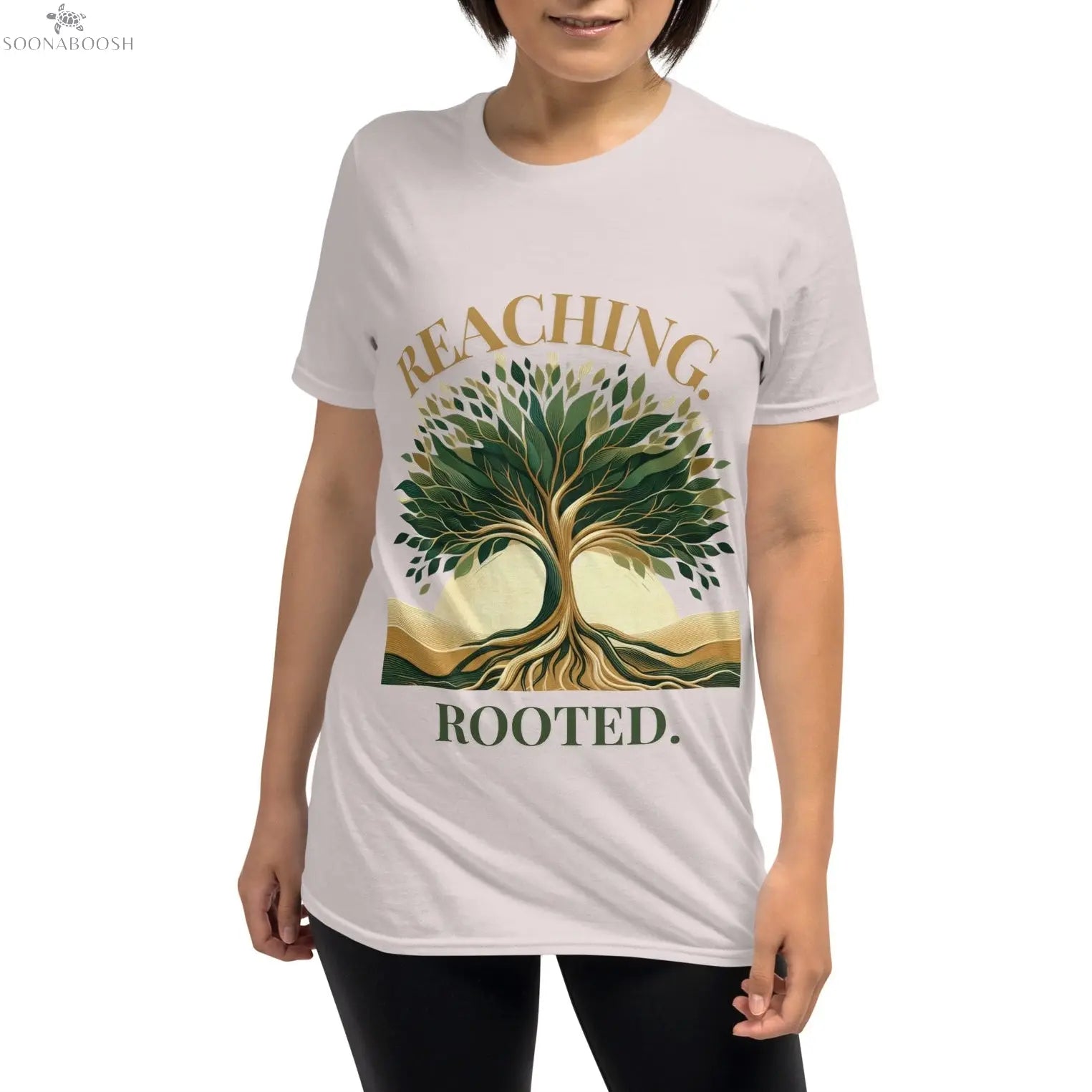 Reaching. Rooted. | Cotton Tree Graphic T-Shirt SOONABOOSH