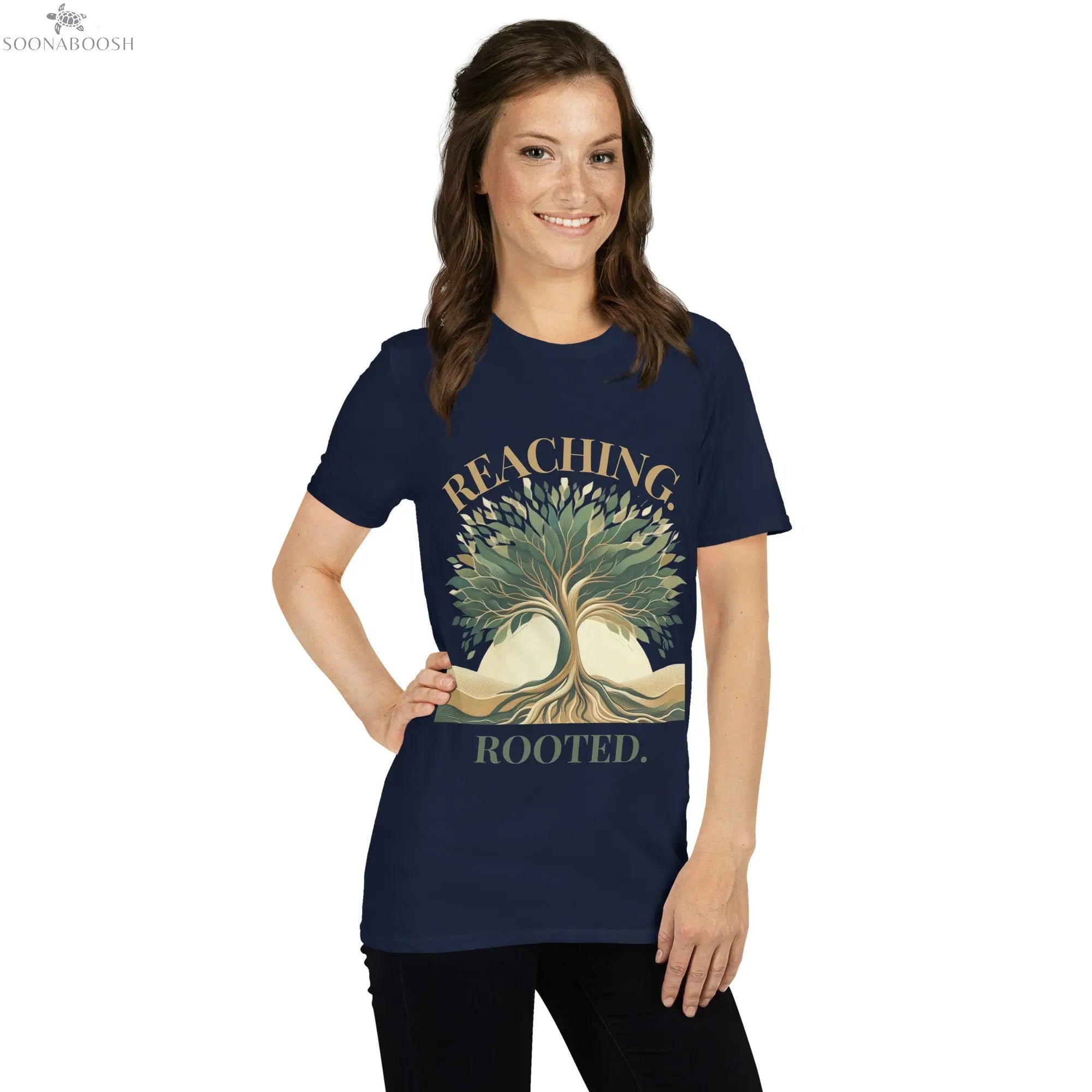 Reaching. Rooted. | Cotton Tree Graphic T-Shirt SOONABOOSH