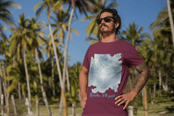 Breathe, It’ll Pass T-Shirt | Unisex Organic Cotton Ribbed Neck Tee