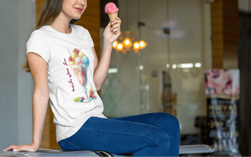 Women's organic Sweet as Sugar t-shirt | سكر محلي بكريمة